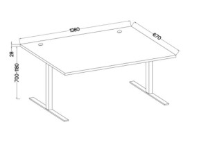 Elektricky nastaviteľný stôl Malta 151 Dub Artisan