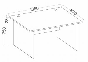 Písací stôl Malta 170 svetlo sivá