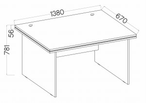 Písací stôl Malta 180 Dub Artisan