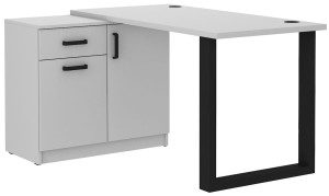 Rohový písací stôl Malta 130 jasný Šedá