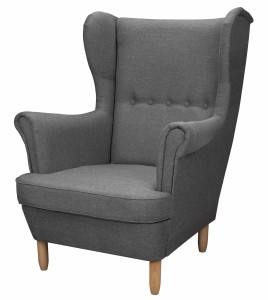 Kreslo Ušiak Denver Grafitové