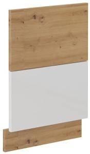 Čelo umývačky riadu s vonkajším panelom ARTISAN 45 cm Biela/Dubová