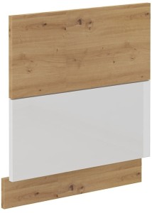 Čelo umývačky riadu s vonkajším panelom ARTISAN 60 cm Biela/Dubová
