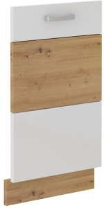 Predná časť umývačky riadu s integrovaným panelom ARTISAN 45 cm biela/dubová