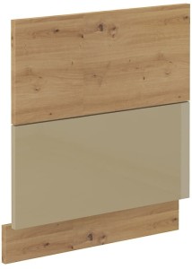 Čelo umývačky riadu s vonkajším panelom ARTISAN 60 cm Cappucino/Oak