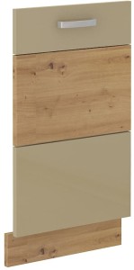 Čelo umývačky riadu s integrovaným panelom ARTISAN 45 cm Cappucino/Oak