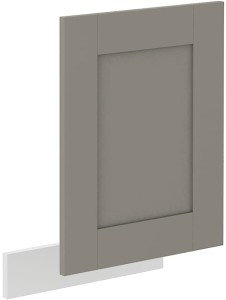Predná časť umývačky riadu s vonkajším panelom LUNA 45 cm Hlinená sivá/biela
