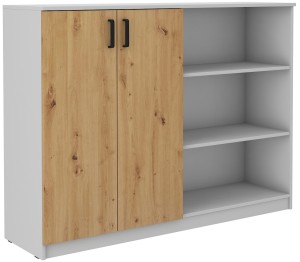 Kancelárska komoda s policami Malta 830 2D Oak Artisan/Šedá