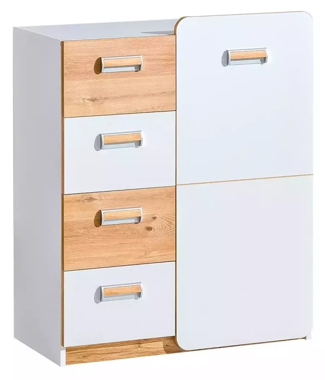 80 cm komoda Lorento 06 biela/dub nash