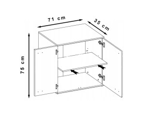 2D komoda Mike 3 Old Style/Matera