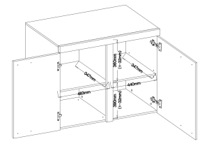 Komoda Rumba DL21 2D Dub Lefkas