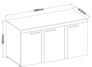 Komoda Rumba WH22 3D biela