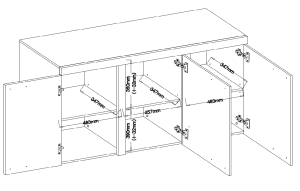 Komoda Rumba WH22 3D biela