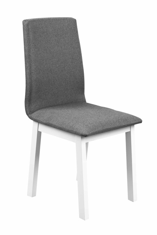 Čalúnená stolička Luna 1 biela/sivá