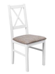 NIL 10 drevená jedálenská stolička biela/béžová