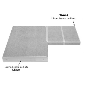 Bočná koncová lišta pre 38 mm vrcholy - pravá