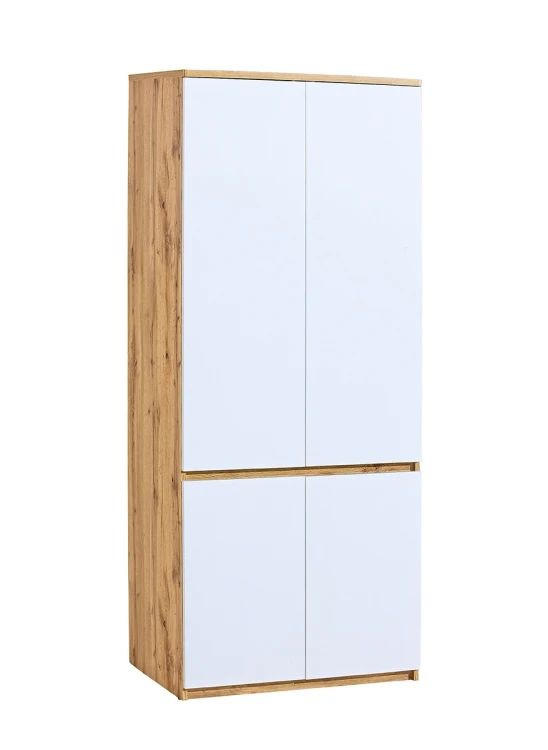 Šatníková skriňa 80 cm Arca 01 Dub Wotan/biela