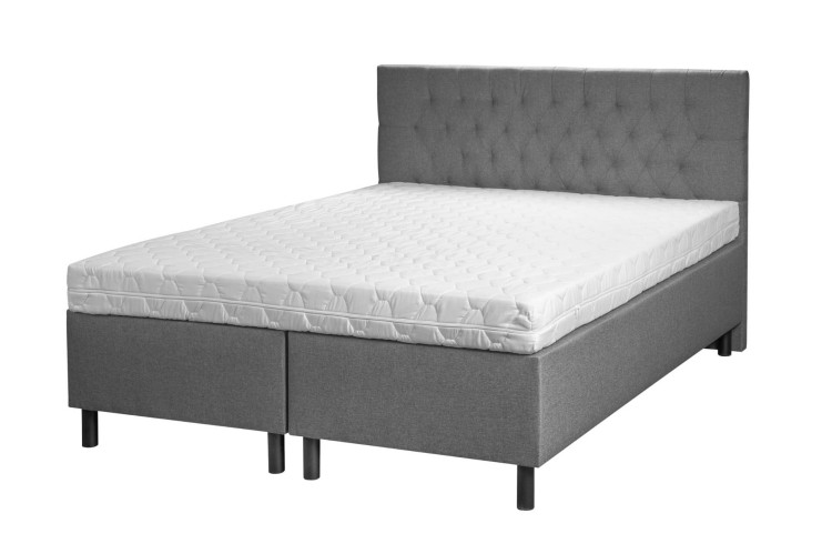 Hotelová posteľ BOX 30 s kombinovaným čelom 180x200 s matrac Sivá