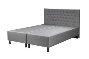 Hotelová posteľ BOX 30 s kombinovaným čelom 180x200 s matrac Sivá