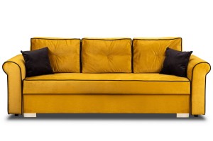 Merida Lounge Set Pohovka s kreslo s podnožkou Žltá