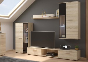 Nástenná skrinka Salsa SO01 Sonoma dub s LED