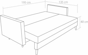 Pohovka s funkciou spania Säffle Béžová