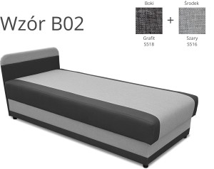 Gauč s boxom 90x200 - Grafitová/šedá