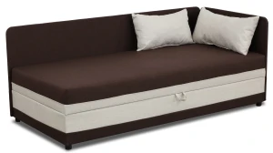 Jednolôžková posteľ s boxom Hirek 80x180 Hnedý/Ecru