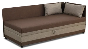 Jednolôžková posteľ s boxom Hirek 80x180 Hnedá/Béžová