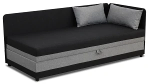 Jednolôžková posteľ s boxom Hirek 90x200 Čierny/Šedá