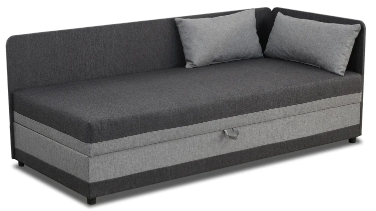 Jednolôžková posteľ s boxom Hirek 80x180 Grafitová sivá