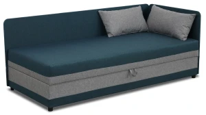 Jednolôžková posteľ s boxom Hirek 80x180 Tyrkysová/Šedá