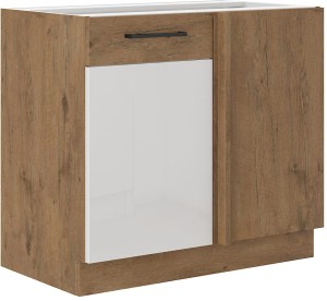 Rohová kuchynská linka VIGO 105 ND 1F Gloss Biela/Lancelot