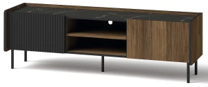 RTV skrinka 150 cm Prestigo P7 2D Čierny orech/San Sebastian