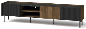 RTV skrinka 200 cm Prestigo P8 3D Čierny/Oak/San Sebastian