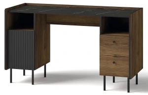 Písací stôl 135 cm Prestigo P9 Čierny orech/San Sebastian