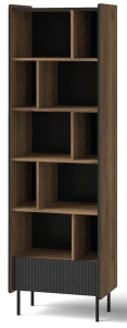 Otvorený regál Prestigo P10 1S Čierny Walnut/San Sebastian