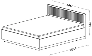 Manželská posteľ 160x200 s matracom Prestigo P13 Čierny Walnut/San Sebastian
