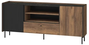 180 cm komoda Prestigo P16 1S Čierny orech/San Sebastian