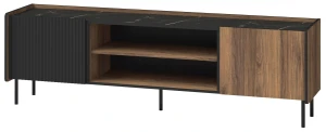 RTV truhlica 180 cm Prestigo P17 Čierny Walnut/San Sebastian