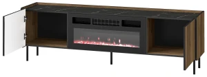 RTV 180 cm komoda s krbom Prestigo P17 Čierny orech/San Sebastian