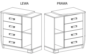 Pravá zásuvková komoda Romero R14P Oak Canyon/Arusha