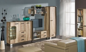 Šatníková skriňa so zásuvkou vľavo Romero R17L Oak Canyon/Arusha