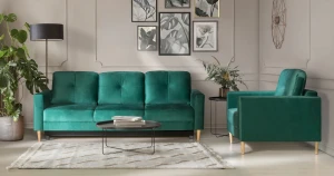 Rozkladacia pohovka do obývačky Costa Zelená