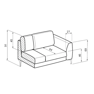 Obývacia pohovka Imperia modrá