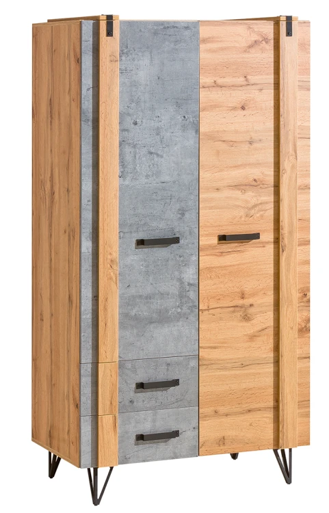 Lofter LO1 Wotan Dub/Millenium Betónová skriňa