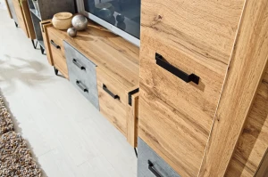 Lofter LO1 Wotan Dub/Millenium Betónová skriňa