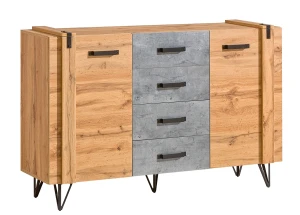 Komoda Lofter LO5 Dub Wotan/Millenium Concrete