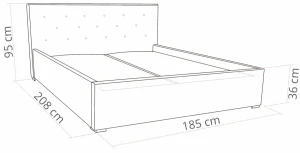 Čalúnená posteľ s matracom 180x200 Star Šedá