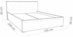 Čalúnená posteľ s matracom 160x200 Star Šedá